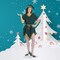 The Costume Center 3 Piece Green and Gold Christmas Elf Dress – One Size Fits Most